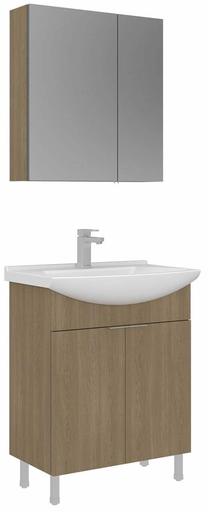 Vannas istabas mēbeļu komplekts Kalune Design Purus 65-480, ozola krās., 50 cm x 65 cm x 83 cm