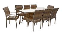 Āra mēbeļu komplekts Home4you Wicker, brūns krās., 8 sēdvietas