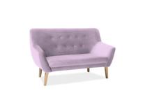 Sofa Nordic 2 Velvet, rožinė sp., 75 x 136 cm x 90 cm