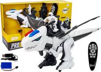 Игрушечный робот Lean Toys Programming Tyrannosaurus 8451, 46 см, белый цв./черный цв.