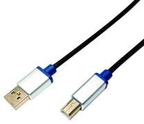 Vads Logilink USB 2.0 A male, USB 2.0 B male, 1.5 m, melna krās.