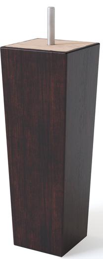 Mēbeļu kāja Sleepwell C10860072, 6.5 cm x 6.5 cm, 18 cm, tumši brūna krās.