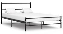 Lova dvigulė VLX Metal 286497, 140 x 200 cm, juoda sp., be čiužinio, su grotelėmis