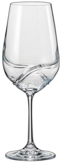 Vyno taurių komplektas Bohemia Crystalex Turbulence, krištolas, 0.35 l, 2 vnt.