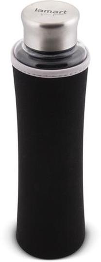 Sporta pudeles un šeikeri Lamart ECO LT9031, sudraba krās./melna krās., gumija/tērauds/stikls, 0.55 l
