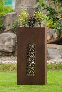 Puķu pods WXP408-M, keramika, 27.5 cm x 45 cm, Ø 45 cm, brūna krās.