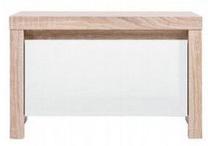 Naktinis staliukas Kaspian KOM1S, ąžuolo sp./balta sp., 33.5 cm x 40.5 cm x 51 cm