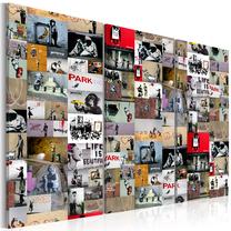 Reprodukcija Artgeist Art of Collage: Banksy III HK6396-DK, 90 cm x 60 cm