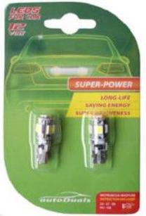 Auto spuldze AutoDuals, led, balta krās., 12 V