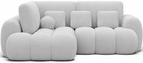 Kampinė sofa - lova Cozion Royal 01, balta sp., kairinė, 165 x 267 cm x 105 cm