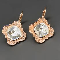 Auskari Diamond Sky, caurspīdīga krās./zelta krās.