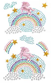 Uzlīme DallPrint Unicorns & Rainbowa, bērnišķīgi daudzkrāsaina