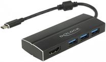 Vads Delock USB Type-C, USB 3.0 A Female x 3 + HDMI, 0.15 m