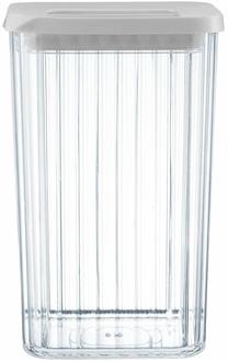 Pārtikas trauks Ambition Curly, 1.2 l, 10.5 cm x 10.5 cm, caurspīdīga krās./balta krās.