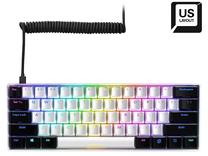 Vadu spēļu tastatūra Sharkoon SGK50 S4 Kailh Brown, EN, balta krās./melna krās.