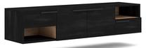TV galds Rubik, melna krās., 140 cm x 36.6 cm x 30 cm
