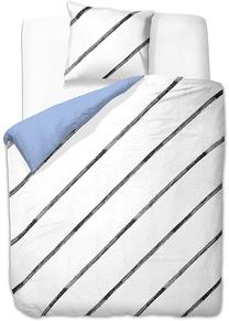 Patalynės užvalkalų komplektas DecoKing Simplicity, baltas/juodas, 155 x 220 cm