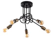 Valgusti rippuv Opviq Viraj 10880 942FLG1155, E27, 5 x 15 W, ilma katteta / must v.