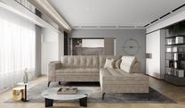 Kampinė sofa Lanvin Leve 18, šviesiai ruda sp., dešininė, 210 x 260 cm x 93 cm