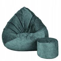 Sėdmaišis su pufu Sako Mega Premium Terra Velour XL, žalia sp.
