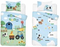 Vaikiškas patalynės užvalkalų komplektas PPG-67, mėlyna/balta/įvairių spalvų, 100 x 135 cm