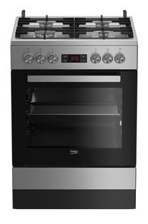Dujinė viryklė Beko FSM62332DXT, su apšvietimu, nerūdijančiojo plieno sp. Prekė su pažeista pakuote.