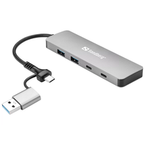 USB šakotuvas Sandberg USB-C/A to 2xUSB-A+2xUSB-C Hub