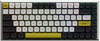 Bezvadu spēļu tastatūra Motospeed SK84 RGB Outemu Red, Angļu (US), melna krās./dzeltena krās.