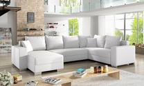 Kampinė sofa Marco Soft 17, balta sp., kairinė, 210 x 312 cm x 92 cm