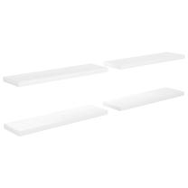 Sieninė lentyna VLX Floating High Gloss, balta sp., 3.8 cm x 23.5 cm x 90 cm