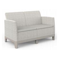 Lauko sofa Keter Scandi Form 2, šviesiai pilka sp./šviesiai smėlinė, 124.5 cm x 73 cm x 77.5 cm