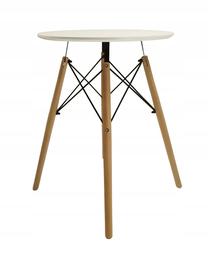 Stalas Carol, balta sp., 60 cm x 60 cm x 75 cm