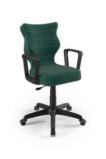 Vaikiška darbo kėdė Norm Velvet 05, 61 x 61 x 99 cm, juoda sp./žalia sp.