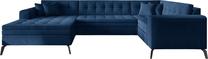 Kampinė sofa Montez Nube 40, tamsiai mėlyna sp., kairinė, 180 x 340 cm x 93 cm