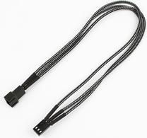 Kabelis Nanoxia NX3PV3EC 3-pin Vīrietis, 3-pin Sieviete, 0.3 m, balta krās./melna krās.