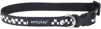 Ошейник для собак Amiplay Joy, белый цв./черный цв., 350 мм