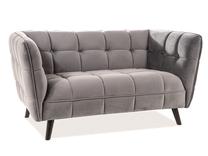 Sofa Modern Castello 2 Velvet, pilka sp., 85 x 145 cm x 78 cm