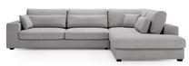 Sofa Polak Meble Carmex Lincoln, pilka sp., dešininė, 256 x 320 cm x 90 cm