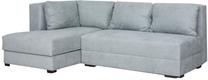 Kampinė sofa - lova Bodzio Judyta TJNL-D2/2, šviesiai pilka sp./šviesiai mėlyna sp., kairinė, 155 x 225 cm x 77 cm