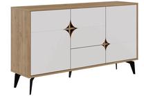 Komoda Kalune Design Spark 855DTE4248, ąžuolo sp./balta sp., 79.3 cm x 140 cm x 35 cm