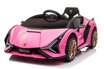 Bērnu elektroauto Lamborghini Sian, rozā krās.