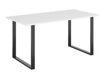 Stalas Vario Modern, balta sp./juoda sp., 160 cm x 80 cm x 76 cm