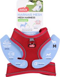 Regulējamas krūšu siksnas Zolux Mesh, sarkana krās., 420 - 490 mm, M