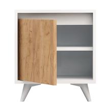 Naktinis staliukas Kalune Design Piona 811MDD3418, ąžuolo sp./balta sp., 52 cm x 45 cm x 40 cm