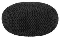 Pufas LABEL51 Knitted 432815, juoda sp., 70 cm x 70 cm x 35 cm