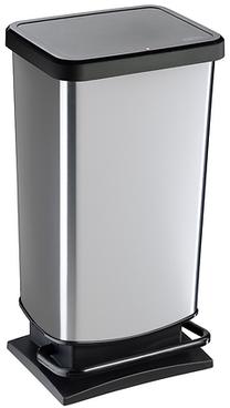 Šiukšliadėžė Rotho Paso 1754110264WS, sidabro sp./juoda sp., 40 l, 67.6 cm x 29.5 cm