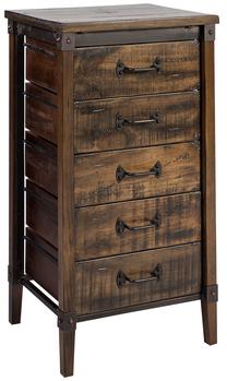 Komoda Home4you, ruda sp./juoda sp., 91 cm x 39 cm x 49 cm