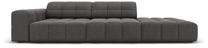 Sofa Micadoni Home Jennifer Velvet 3 Seats, tamsiai pilka sp., dešininė, 262 x 102 cm x 70 cm
