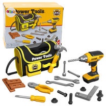 Bērnu darbarīku komplekts, - Lean Toys Power Tools 24718, dzeltena krās.