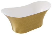 Vonia, laisvai pastatoma Besco Amber Glam Gold, 170 cm x 80 cm x 72 cm, ovalas, aukso sp./juoda sp.